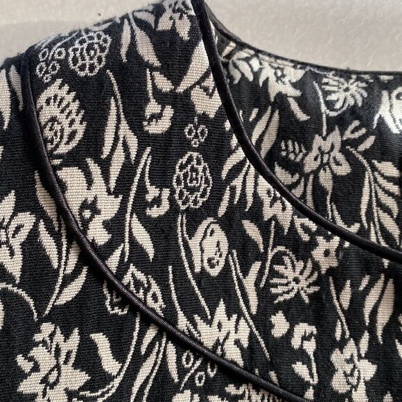 MARIO Serrani Italy Long Floral Print collarless Cardigan Size 8 - Picture 13 of 16